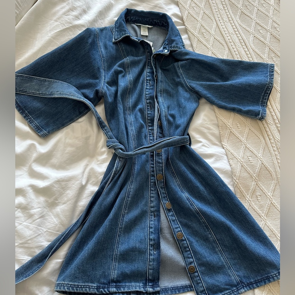 NWT denim dress with belt
